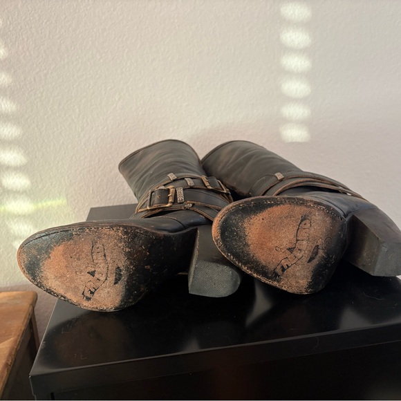 Freebird by Steven Black Heeled Boots with Decorative Buckles - Picture 5 of 5